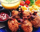 お弁当に!肉巻きソーセージでエビフライ風作り方15写真