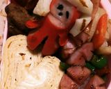 今日のキャラ弁12/20(サンタさん)作り方2写真