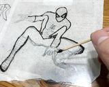 スパイダーマン ケーキ作り方1写真