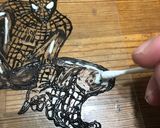 スパイダーマン ケーキ作り方3写真