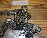 スパイダーマン ケーキ作り方4写真