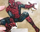 スパイダーマン ケーキ作り方8写真