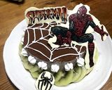 スパイダーマン ケーキ作り方13写真