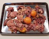 鶏もつの醤油煮作り方1写真