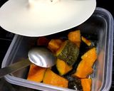【レンジで簡単】かぼちゃのカレーマヨ風味作り方1写真