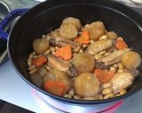 鶏手羽肉と豆と大根の合せ煮作り方4写真