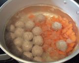 肉団子と春キャベツ☆ミルクスープ作り方4写真