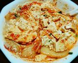 レンチン!ずぼらキムチチゲ風旨うま湯豆腐作り方5写真