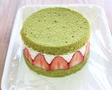 クリスマスカラーの抹茶フレジェ作り方17写真