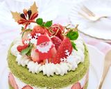 クリスマスカラーの抹茶フレジェ作り方19写真