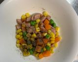 レンジ簡単クリーミー中華丼味炒飯弁当作り方4写真