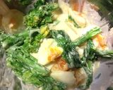 菜の花、卵、ベーコンのレホールサンド作り方3写真