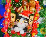 ハチワレ猫★クリスマス弁当♡キャラ弁作り方22写真