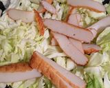 蒸しキャベツのお好み焼き風作り方1写真