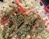 蒸しキャベツのお好み焼き風作り方3写真