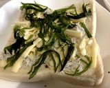 【朝ごはん】しらすチーズ大葉トースト作り方2写真
