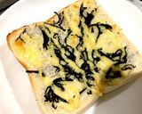 【朝ごはん】しらすチーズ大葉トースト作り方4写真