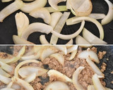 ほうれん草と玉ねぎの肉味噌炒め作り方3写真