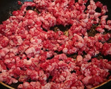 彩り千切り野菜と粗挽きポークの甘辛炒め作り方2写真