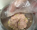 白ネギのひき肉詰め焼き作り方4写真