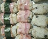 炊き込みご飯のベーコン巻きおにぎり作り方4写真