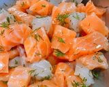 ラビゴットソースで野菜たっぷりお魚サラダ作り方3写真