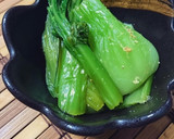 簡単！レンジで青梗菜の生姜お浸し♪作り方4写真