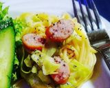 キャベツとウインナーのパスタ作り方4写真