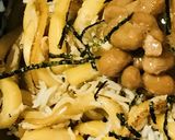 納豆のせ●しらす焼きうどん作り方4写真