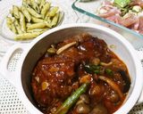 簡単♫トマト缶で煮込みハンバーグ作り方7写真