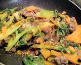 簡単♪セロリと牛肉のカレーケチャップ炒め作り方2写真