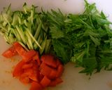 水菜と湯葉のヘルシー和風サラダ作り方1写真