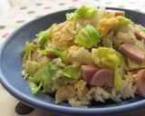 春キャベツを使って✿春色焼き飯✿作り方4写真