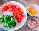ブロッコリーとトマトのふっくらパンピザ作り方7写真