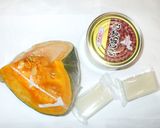 かぼちゃ小豆おしるこ♪簡単砂糖なしレンジ作り方1写真
