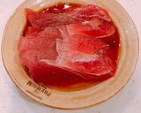 余ったマグロを漬けにして～のマグロ茶漬け作り方1写真