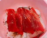 余ったマグロを漬けにして～のマグロ茶漬け作り方2写真