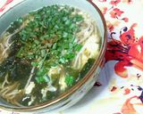 ✿急ぎに・・・簡単♪❀ワカメ卵とじ✿蕎麦作り方3写真