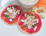 【離乳食 手づかみ】食パンピザ作り方4写真