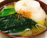 白だしで！ほうれん草ともやしのお雑煮風作り方5写真