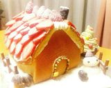 クリスマスケーキ組立簡単お菓子の家作り方18写真