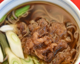 白だしで簡単♪牛肉と長ネギのそば作り方3写真