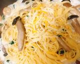 ブナクイーンとシーフードのクリームパスタ作り方6写真