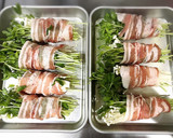 豆苗とえのきの豚肉巻き照り焼き★作り方1写真