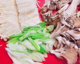 ヘルシー♡きのこ入り肉豆腐作り方1写真