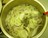 豚肉のカレーうどん温泉卵添え作り方2写真