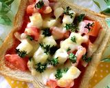 食パンで★Ｗチーズのオープンサンド作り方5写真