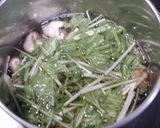 簡単！水菜と椎茸のお味噌汁☆鶏風味作り方2写真