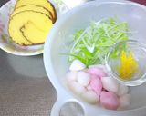小松菜と豚肉のみぞれ雑煮作り方1写真
