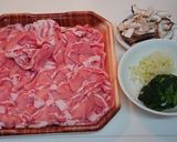 美味です✨豚肩ロースと小松菜と椎茸の炒飯作り方1写真